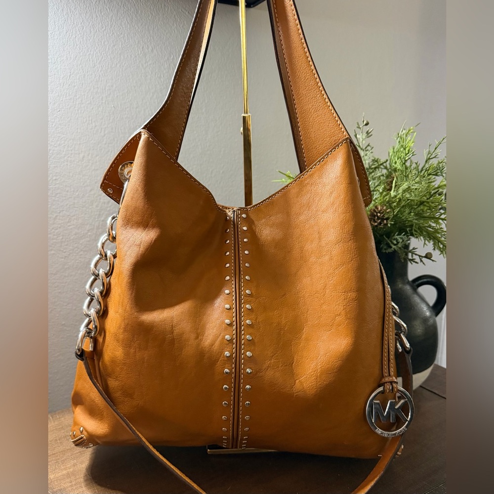 Michael Kors Uptown Astor Studded Shoulder Bag